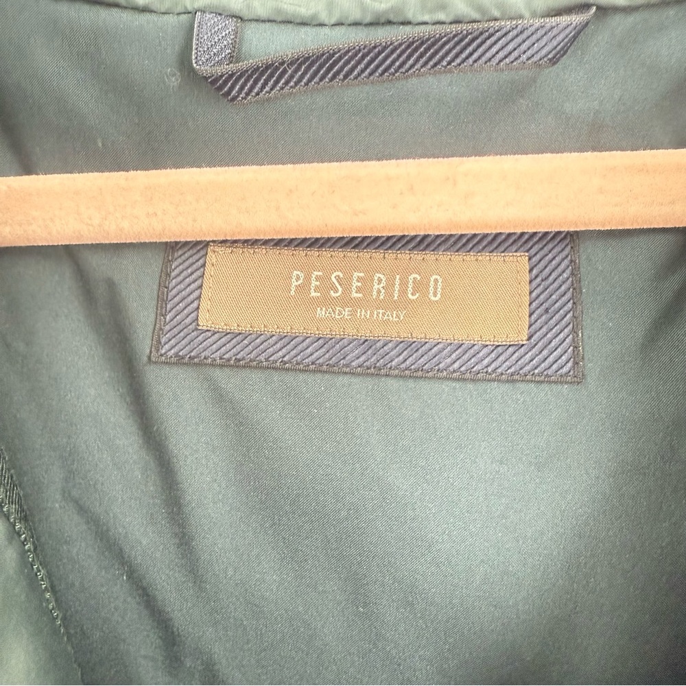 Peserico Long Hooded Puffer Vest Goose Down Feather Quilted Jeweled Trim Italy - Picture 8 of 16